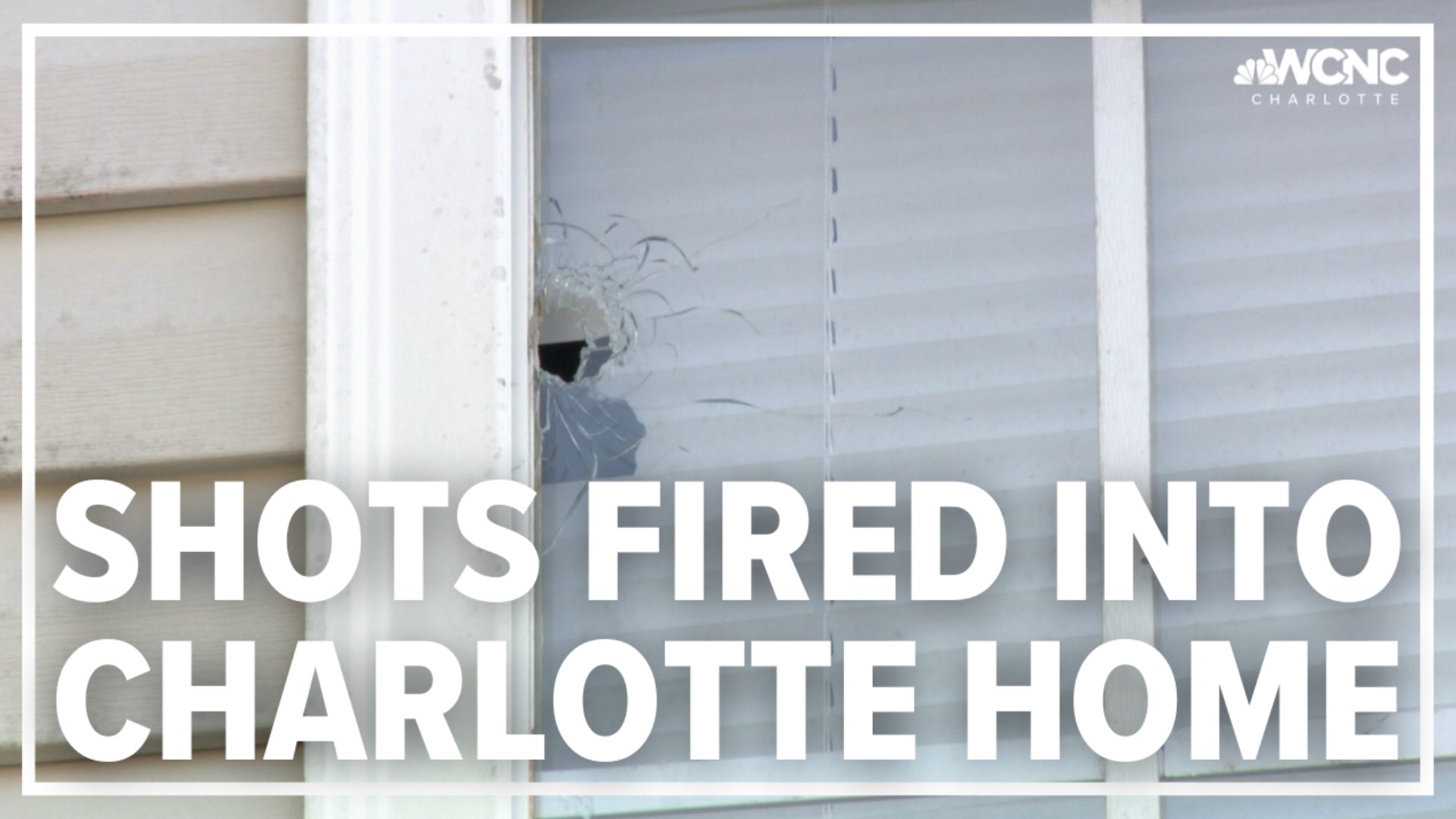 At least 20 shots were fired into a northwest Charlotte home when three kids were asleep inside.