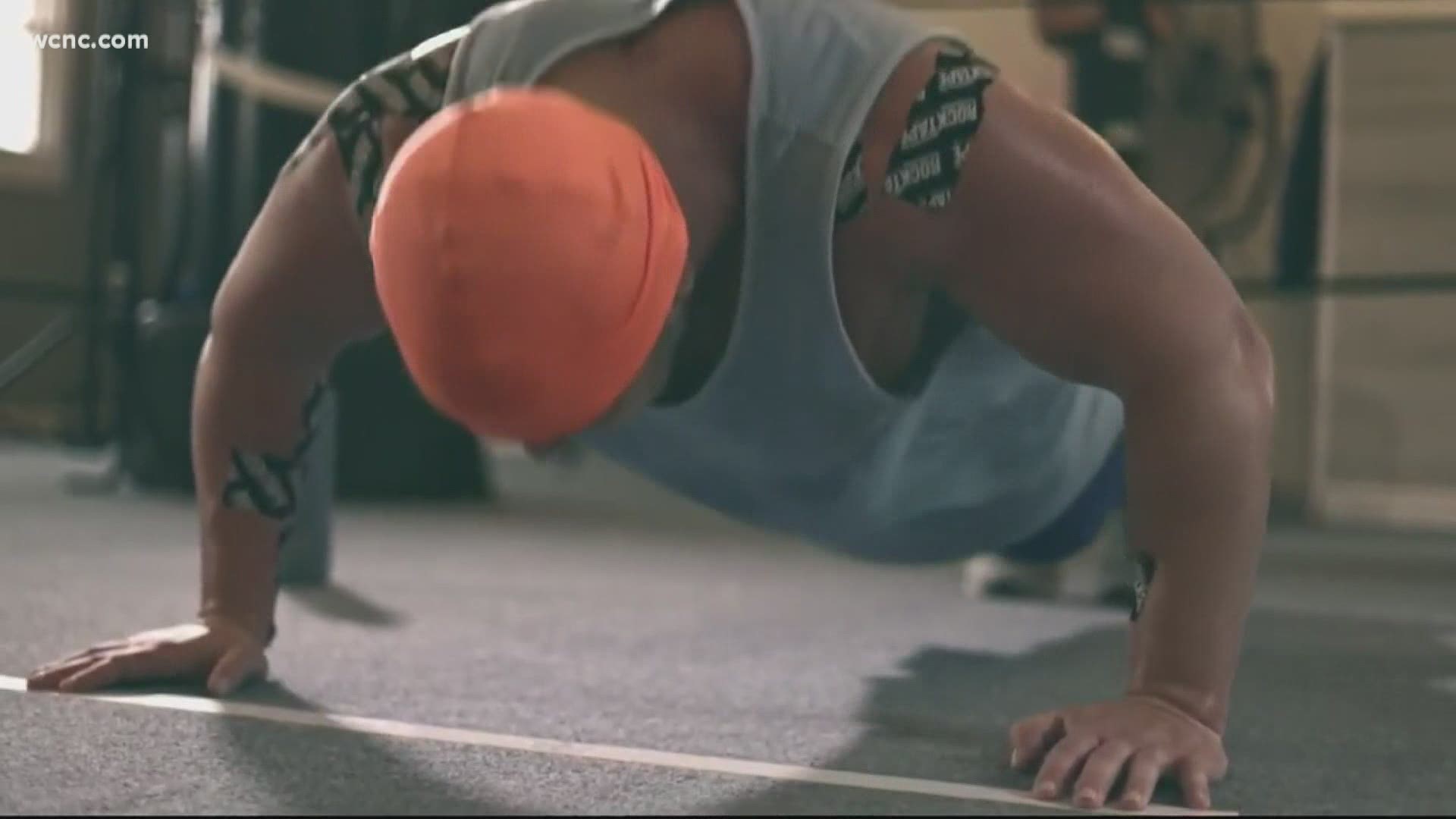 The previous one-hour push up record was 2,900. Saturday morning, he shattered that record.