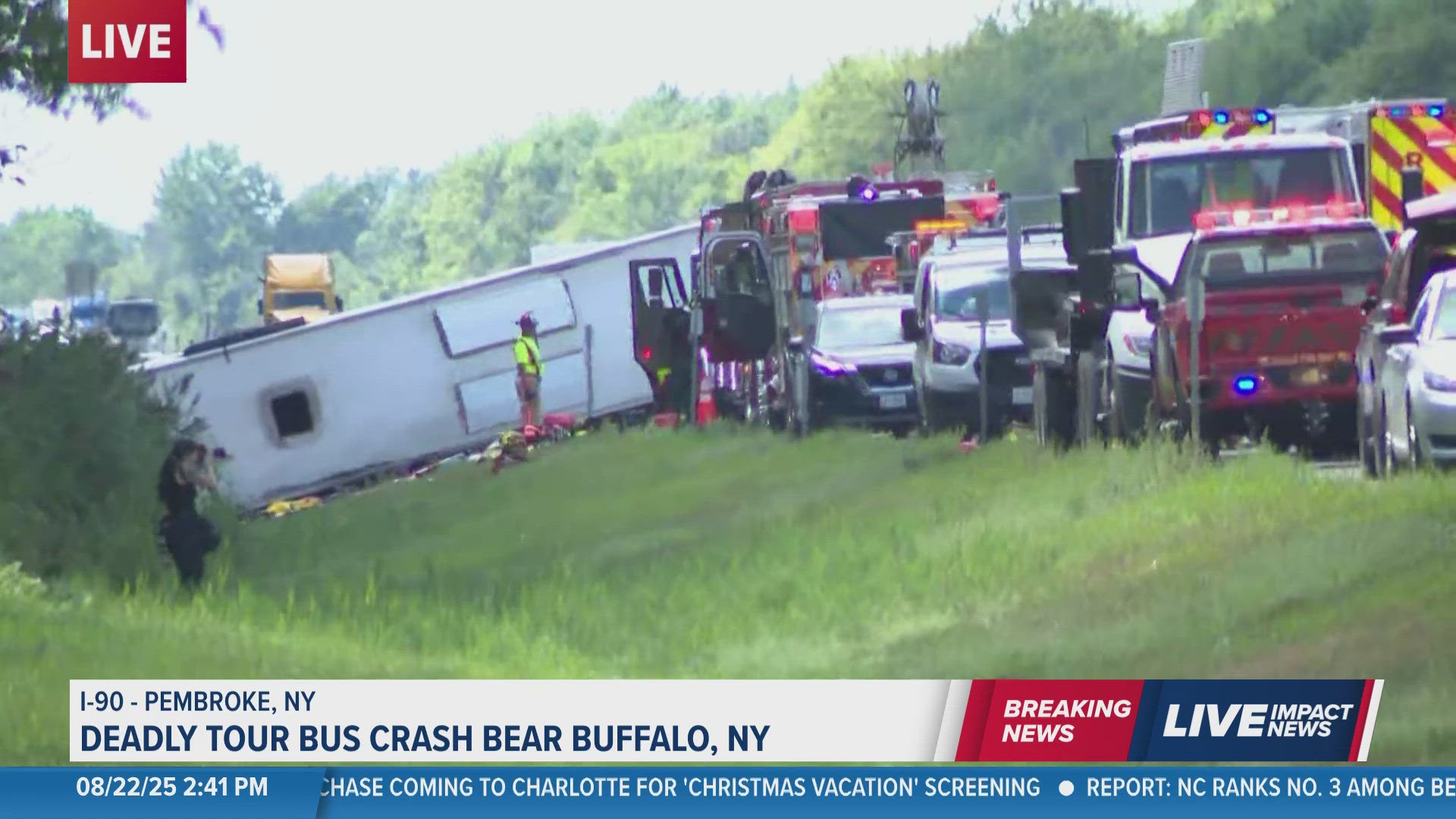 Multiple dead after tour bus crash near Buffalo, NY, officials say ...