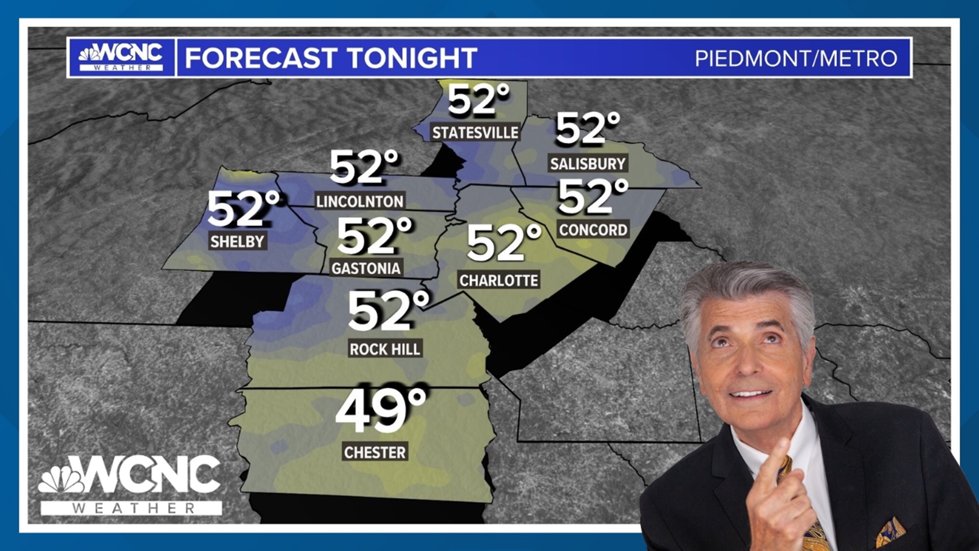 Expect highs in the low 70s and in the mid 70s east and southeast of Charlotte. Tonight will be mostly clear and not as cold.