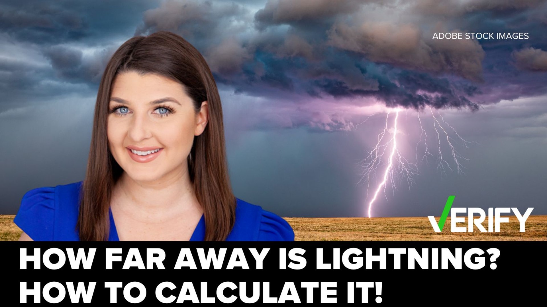 How to calculate how far away lightning is by counting seconds