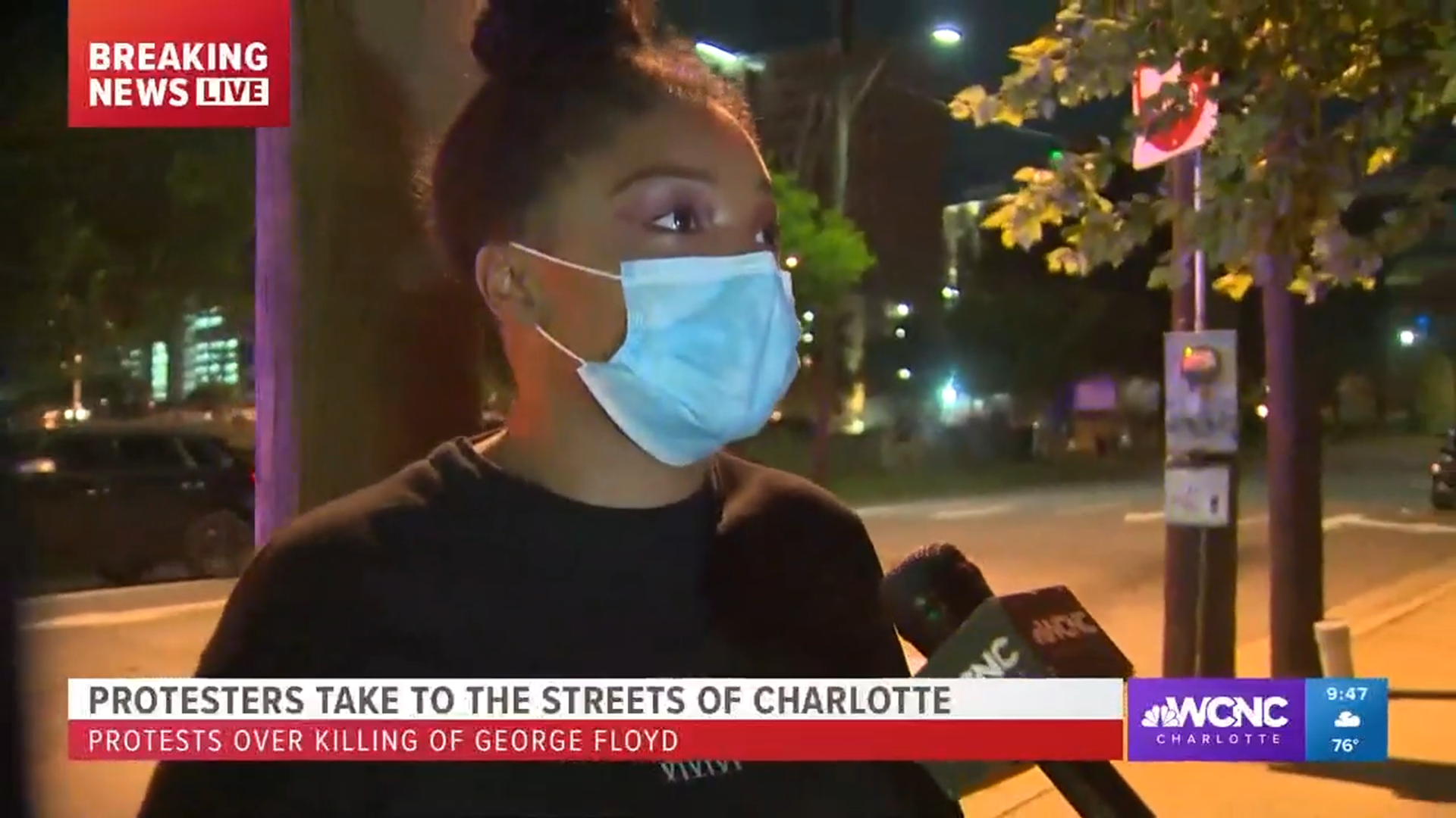 A Kannapolis woman protesting in Charlotte says she is tired people that look like her friends and family being killed.