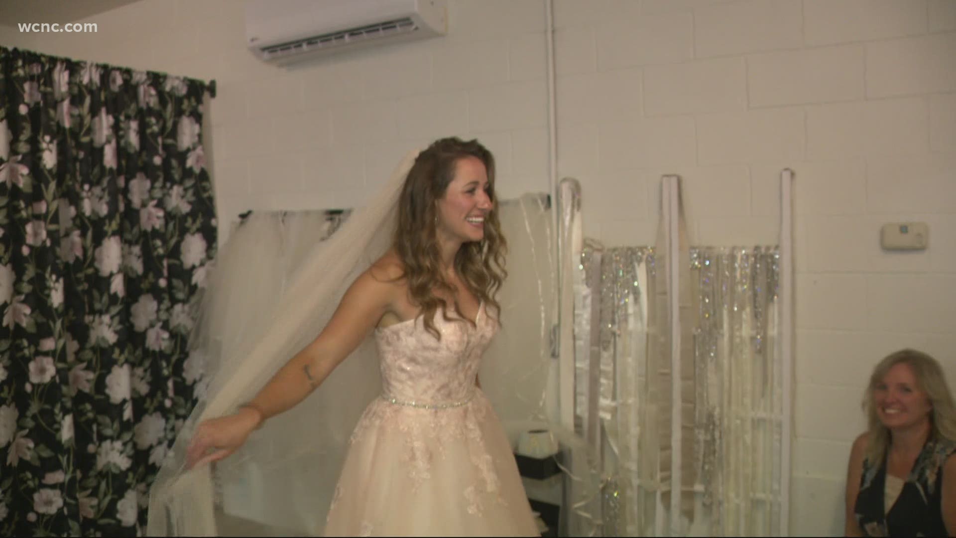 Mike Hanson learns who gets to say yes to the dress as part of a dress giveaway.