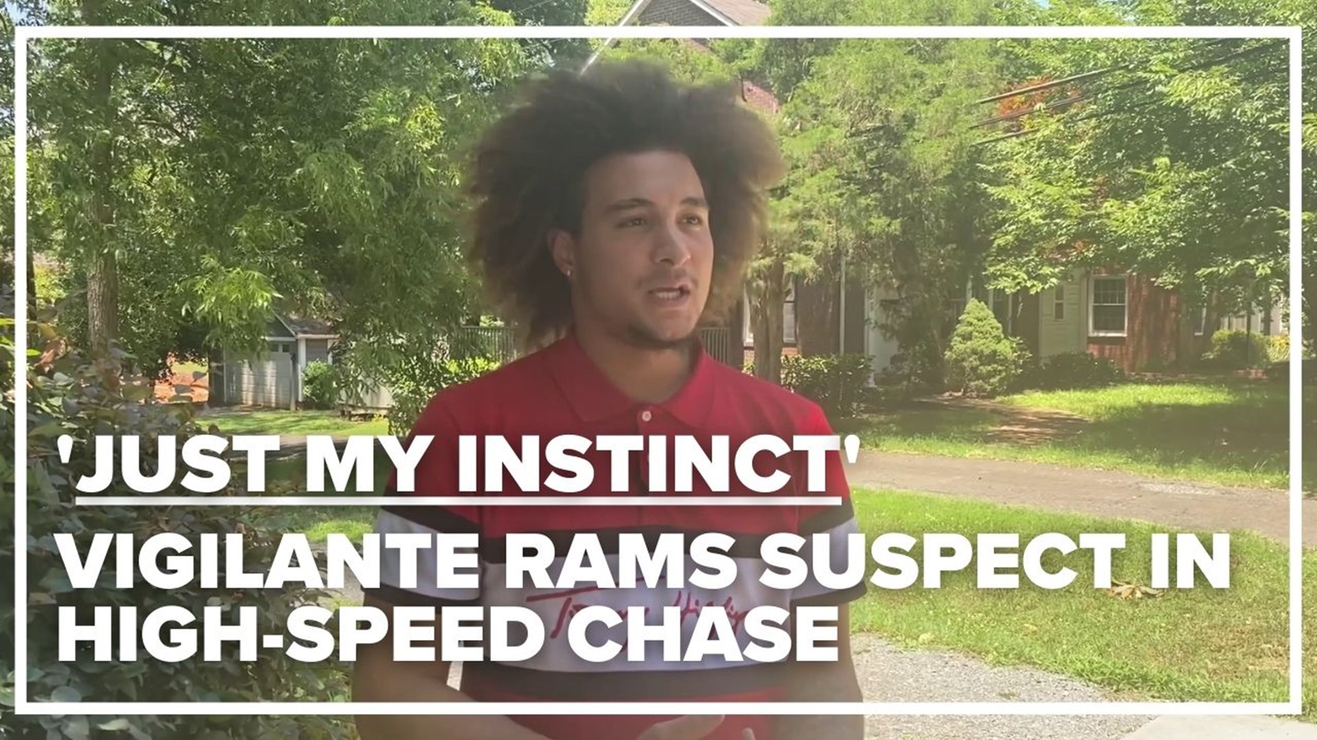 A man explains to WCNC Charlotte why he used his pickup truck to ram the suspect in a high-speed chase that lasted nearly 2 hours in Charlotte.