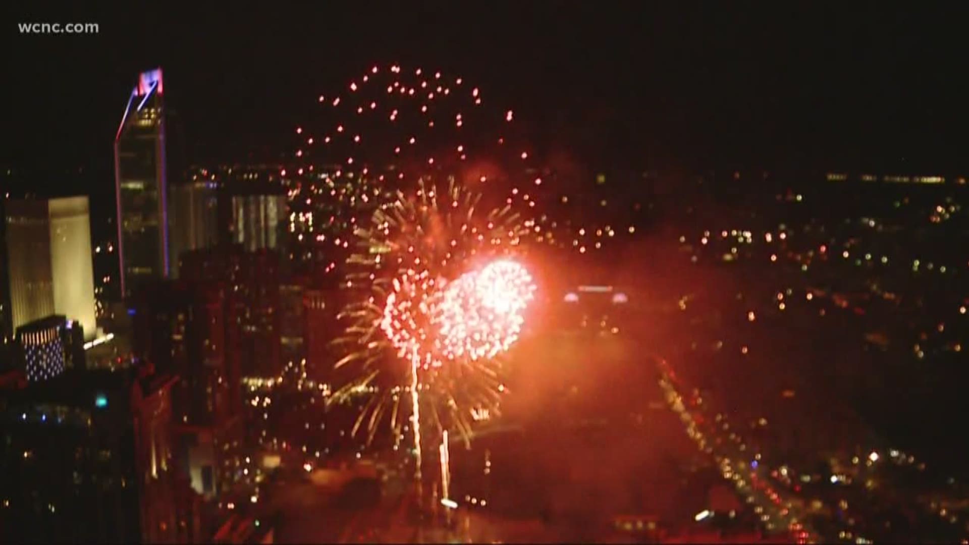 Tens of thousands of people packed into uptown Charlotte Wednesday night to celebrate the Fourth of July.