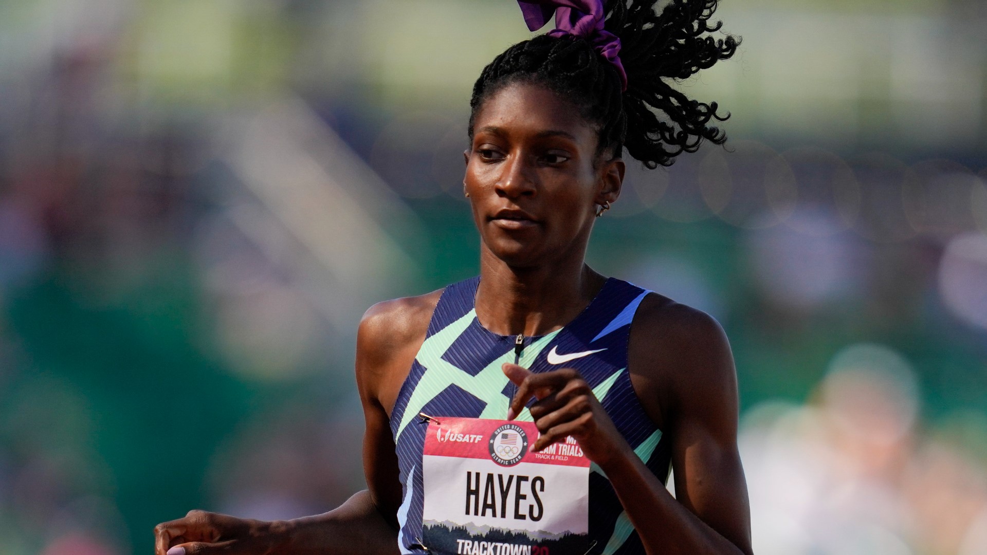 Quanera Hayes, 29, is from Hope Mills, North Carolina, and will be representing Team USA in the Tokyo Olympics. Hayes will compete in the 400m sprint.