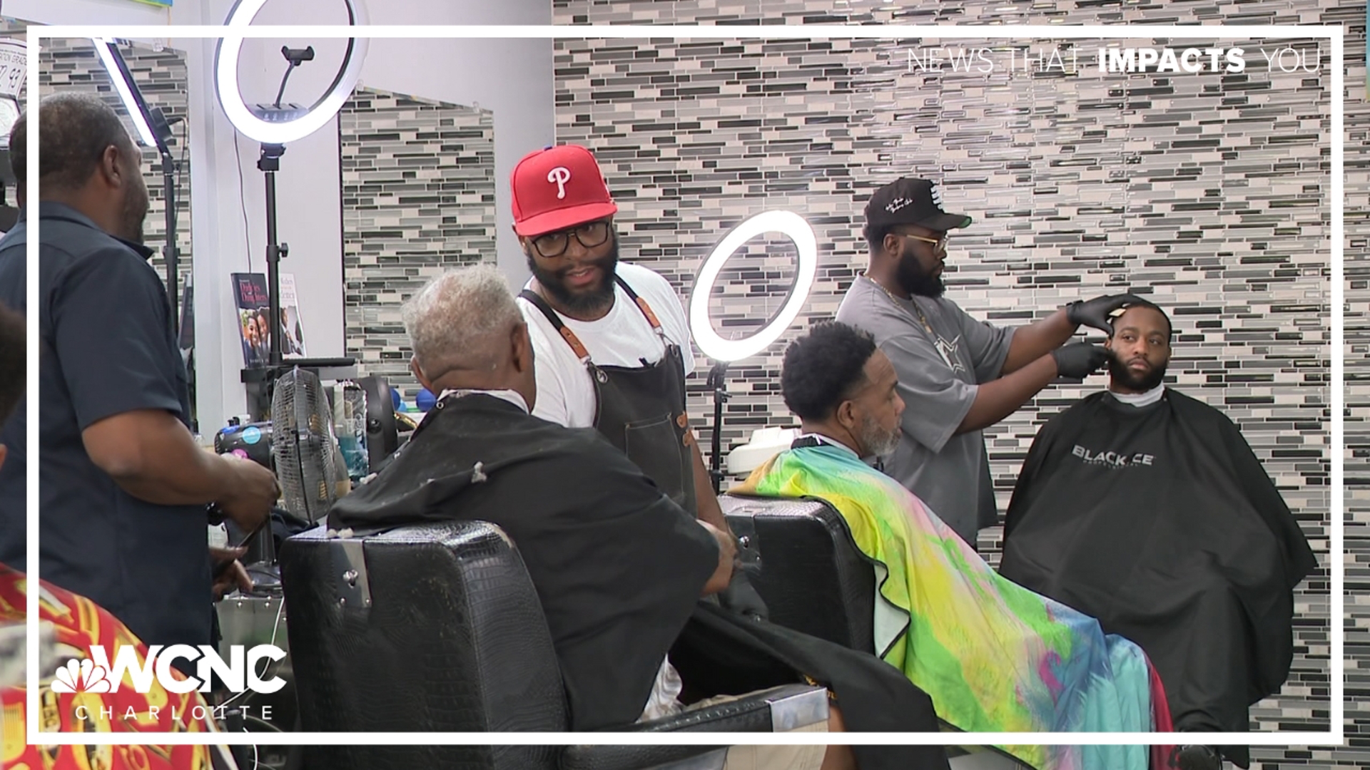 Barbers at Blendsorial in Charlotte use their chairs to tackle mental health stigma among Black men.