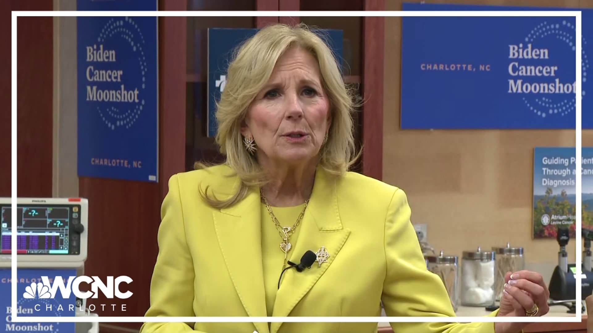 Jill Biden's stop in Charlotte was a chance to discuss the Cancer Moonshot initiative.
