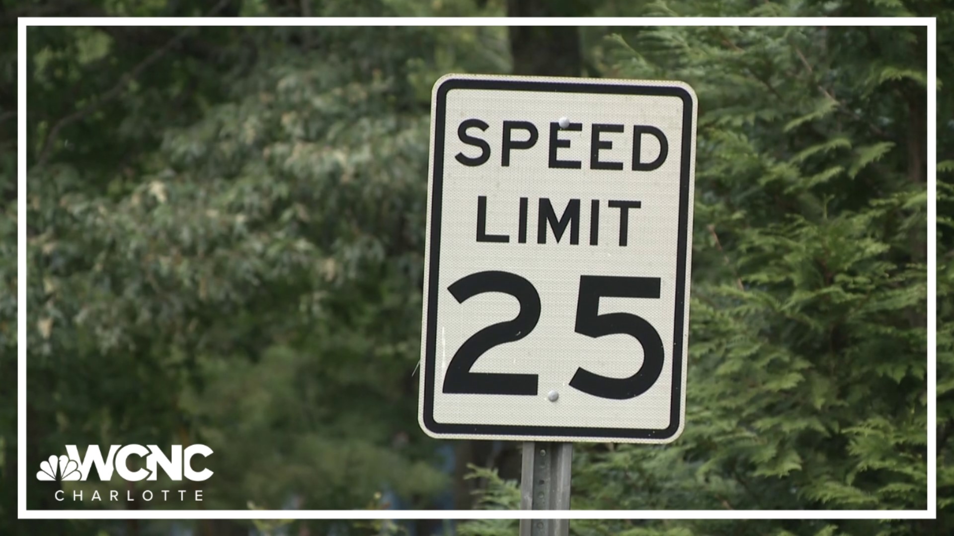 The sign on Swansboro Lane in Huntersville reads 25 mph, but neighbors living in the area say it's a rule that broken quite often.