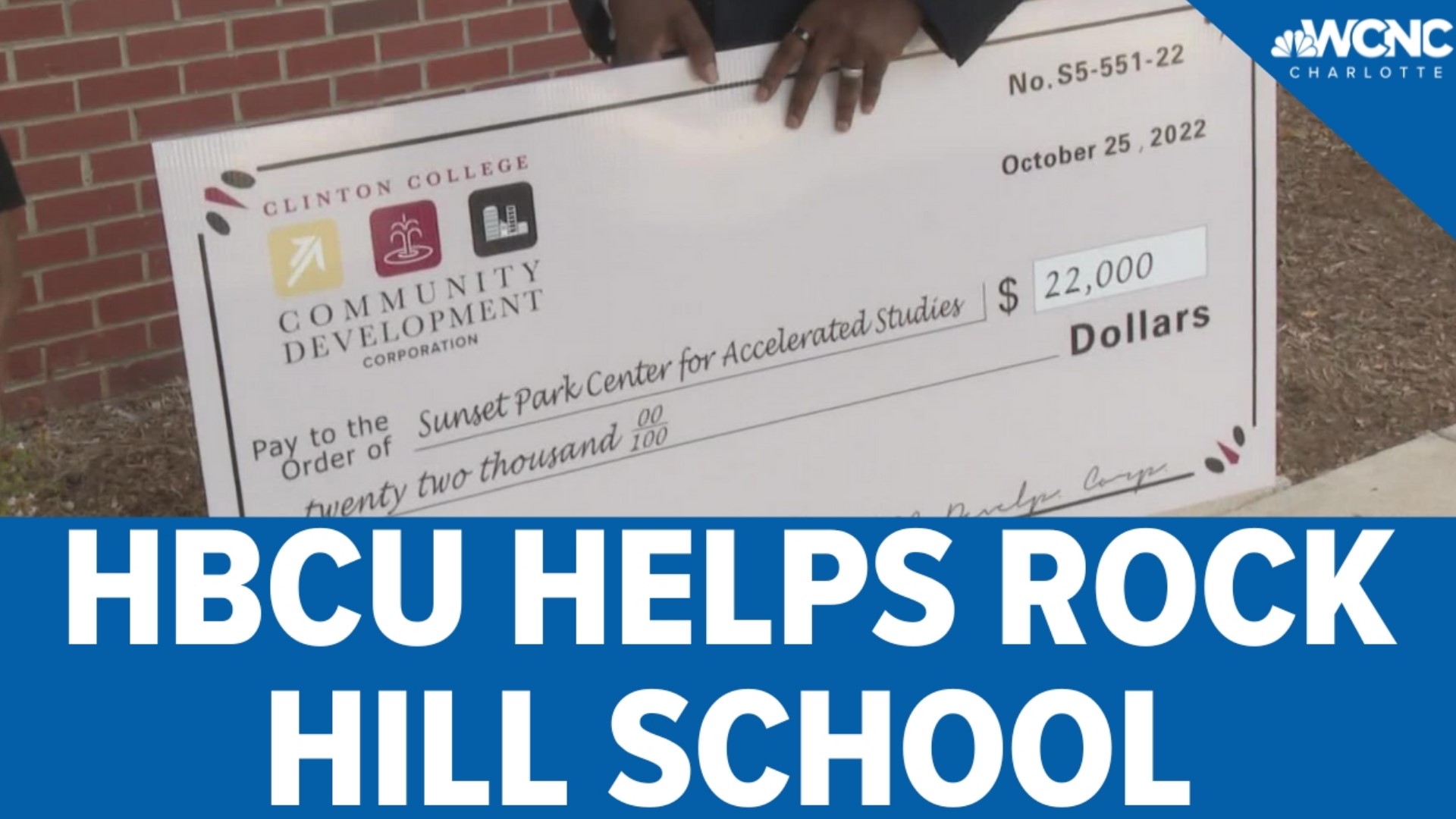 A Rock Hill elementary school surprised with a big check today