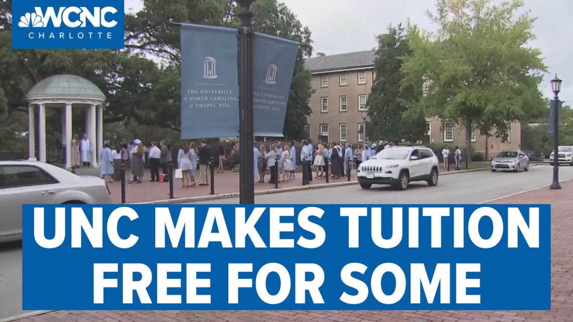 UNCChapel Hill to provide free tuition for NC families making less