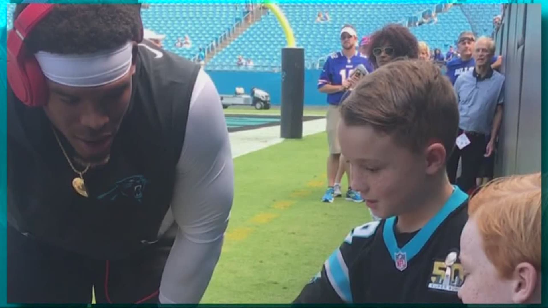 A couple of brothers from Albemarle got a chance to show Carolina Panthers Cam Netwon how fast they could think on their feet.