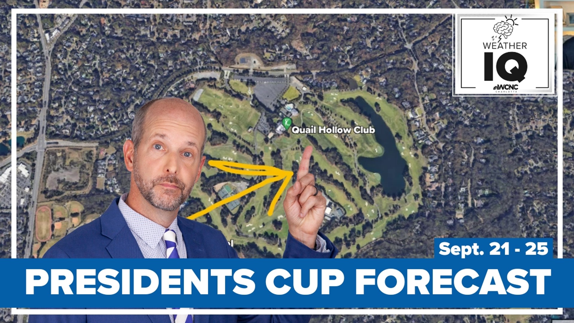 The weather for the Presidents Cup golf tournament in Charlotte will be hot and dry, chief meteorologist Brad Panovich forecasts.