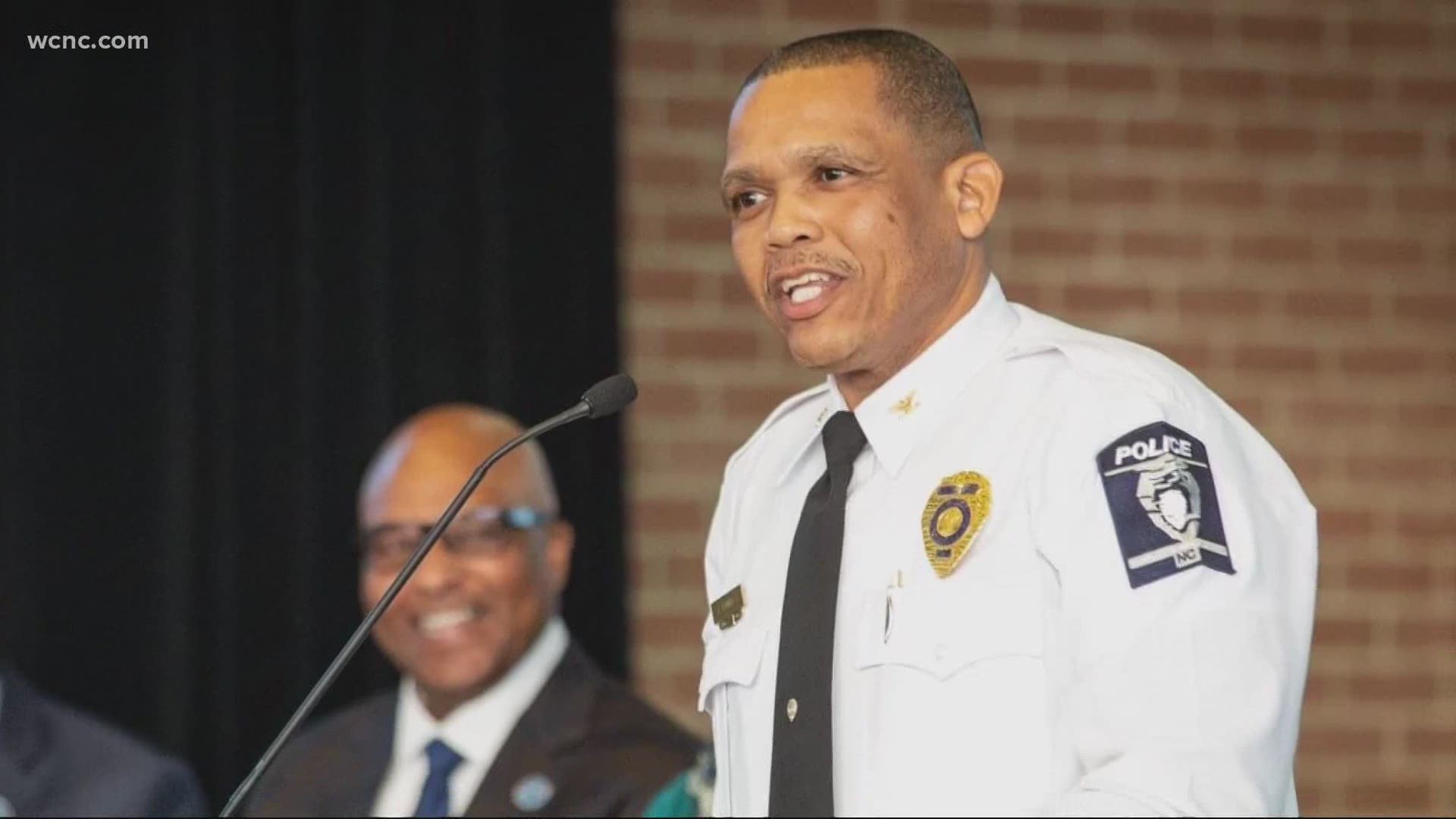 After a national search, CMPD hires from within and names Deputy Johnny Jennings the new Chief.
