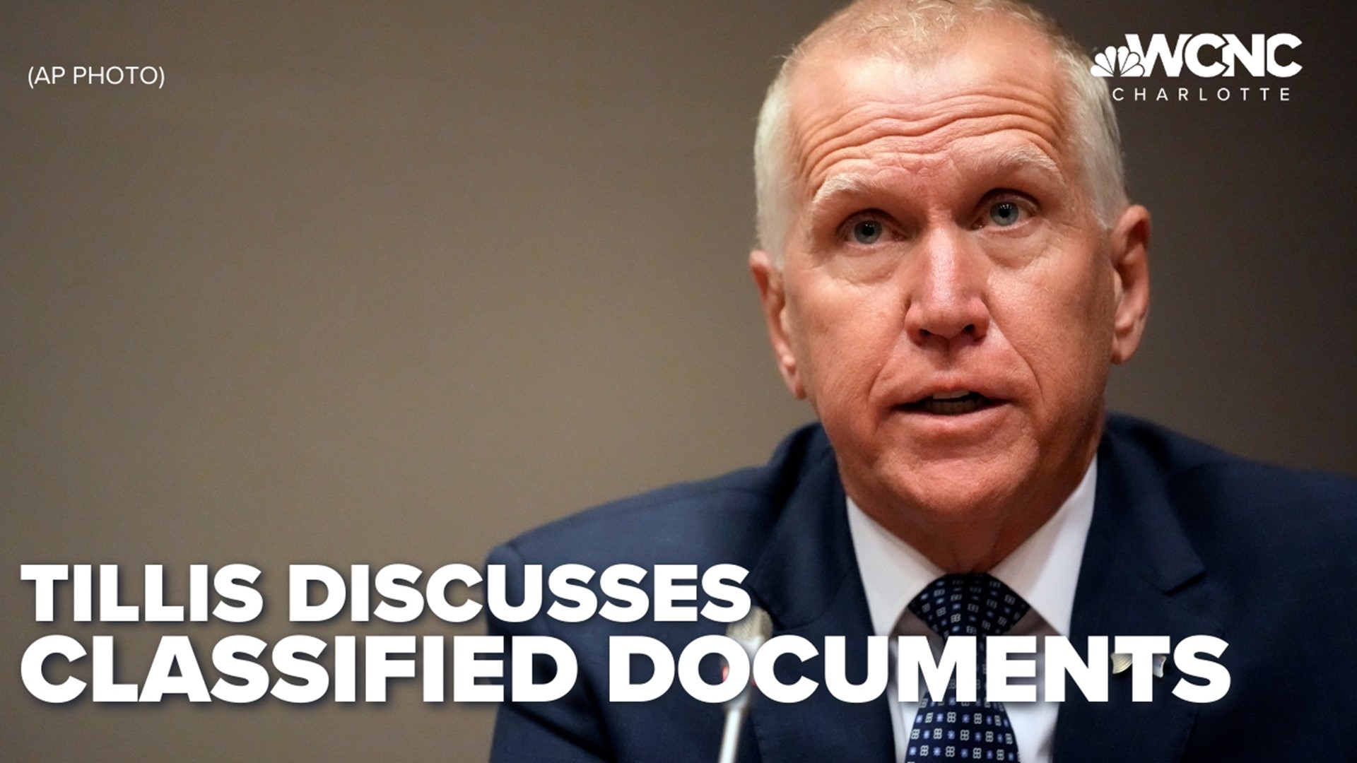 Sen. Tillis calls for independent investigations into recent classified document discoveries