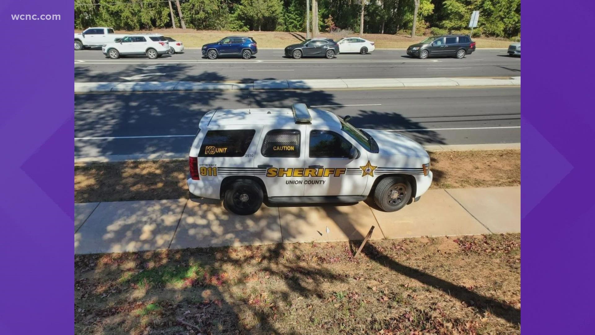 The Union County Sheriff's Office is continuing to search for one suspect after a police chase from their county ended in south Charlotte Wednesday afternoon.