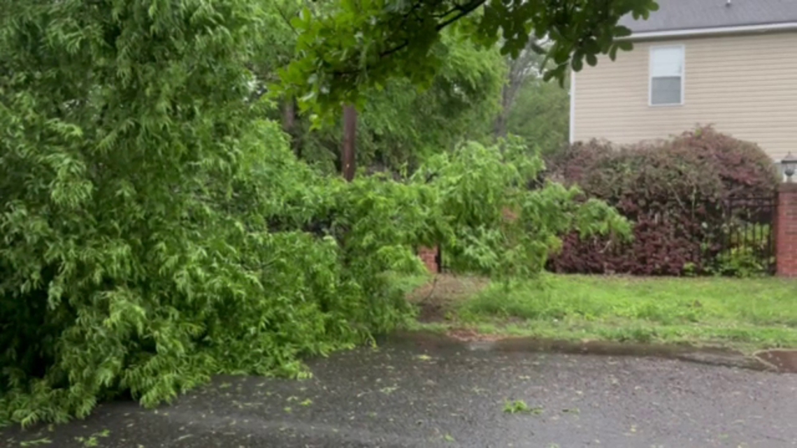 Wave of storms sweep through Charlotte area, causing widespread power outages and trees down