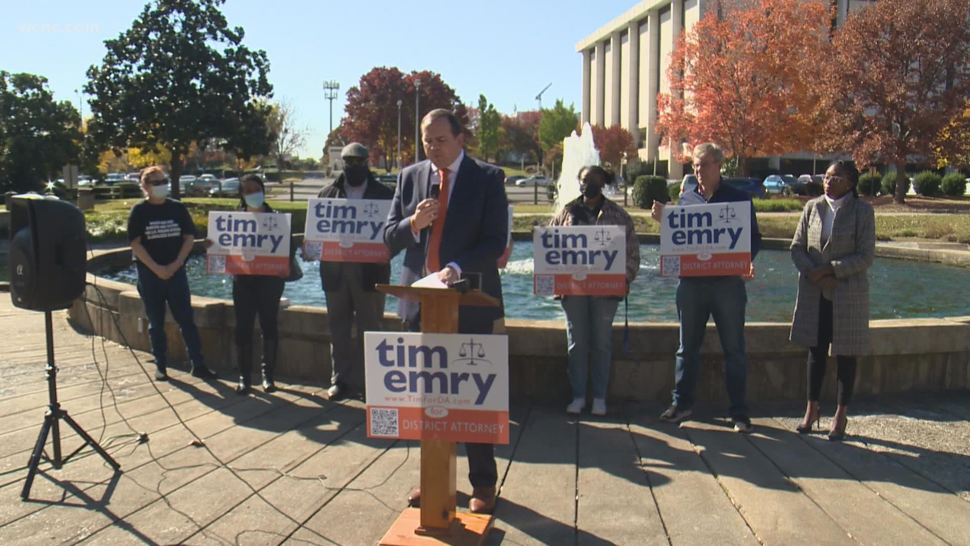 Criminal defense attorney Tim Emry said he plans to run in the primary next year against current district attorney Spencer Merriweather.