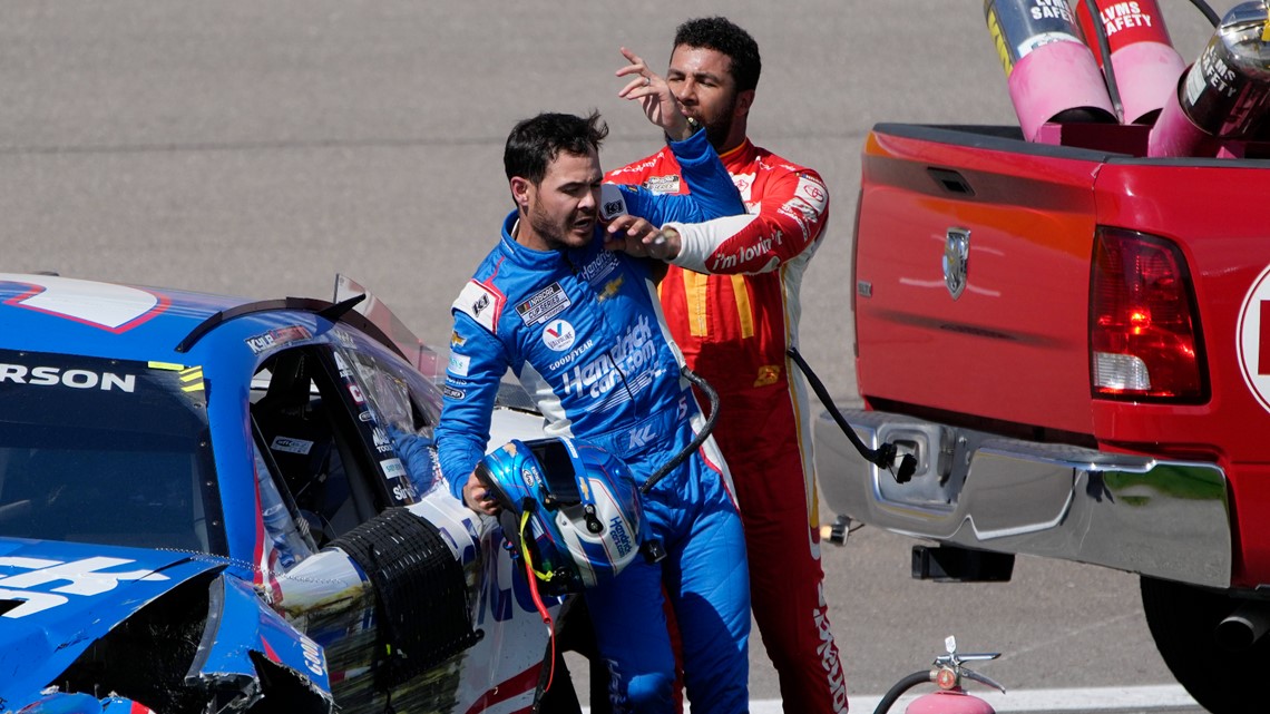 Bubba Wallace suspended after Kyle Larson incident | wcnc.com