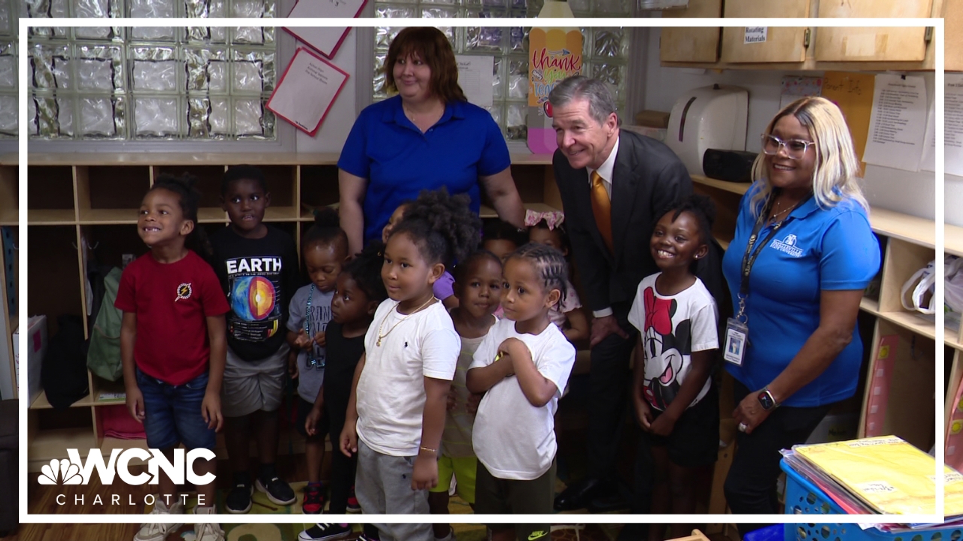 Roy Cooper is traveling the state promoting a $745 million budget plan to fund early childhood education and day care centers.