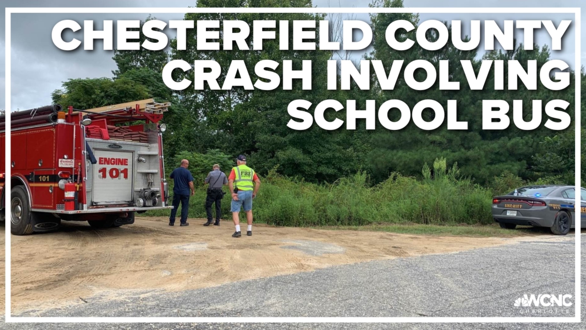 New Heights Middle School and Jefferson Elementary School students were on the bus when it overturned Friday in Chesterfield County, South Carolina.