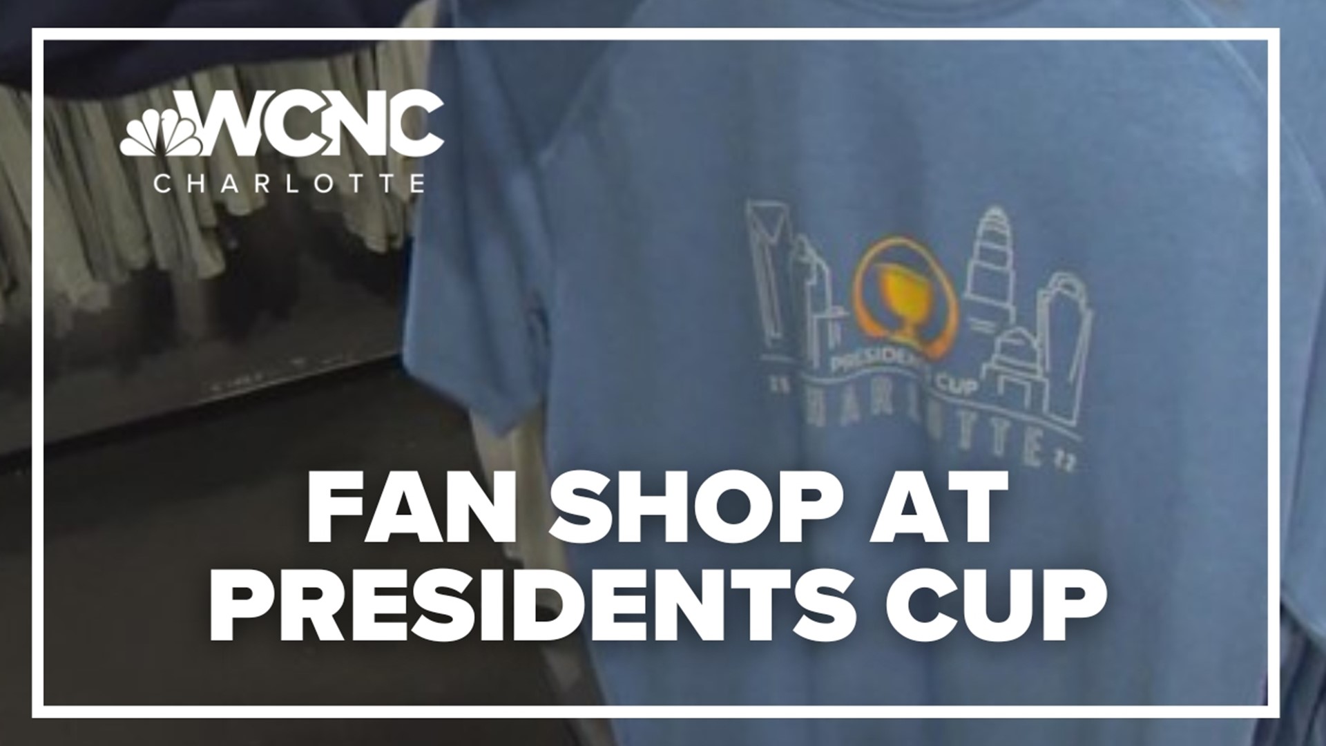 Fans can get tons of merch at the Presidents Cup.