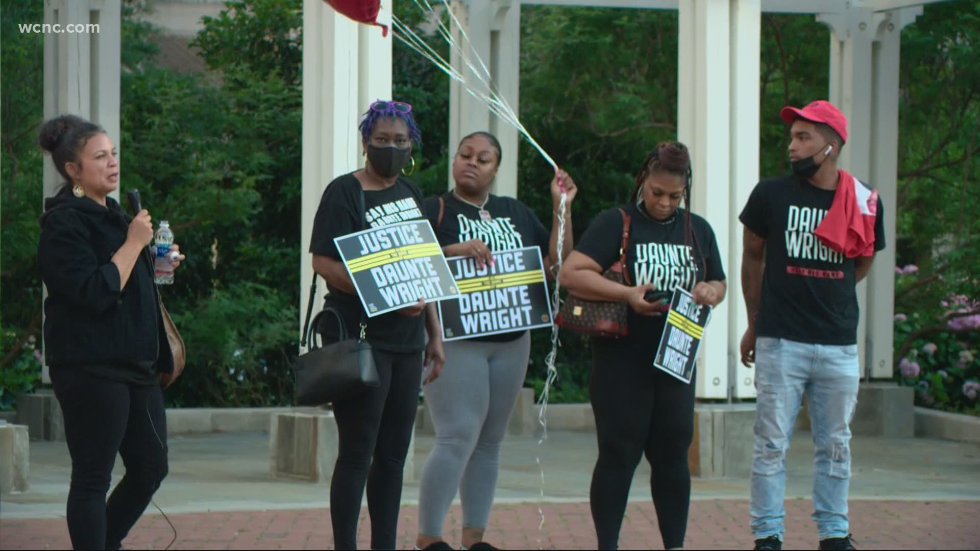 The vigil was held for the 20-year-old at Romare Bearden Park in Charlotte.