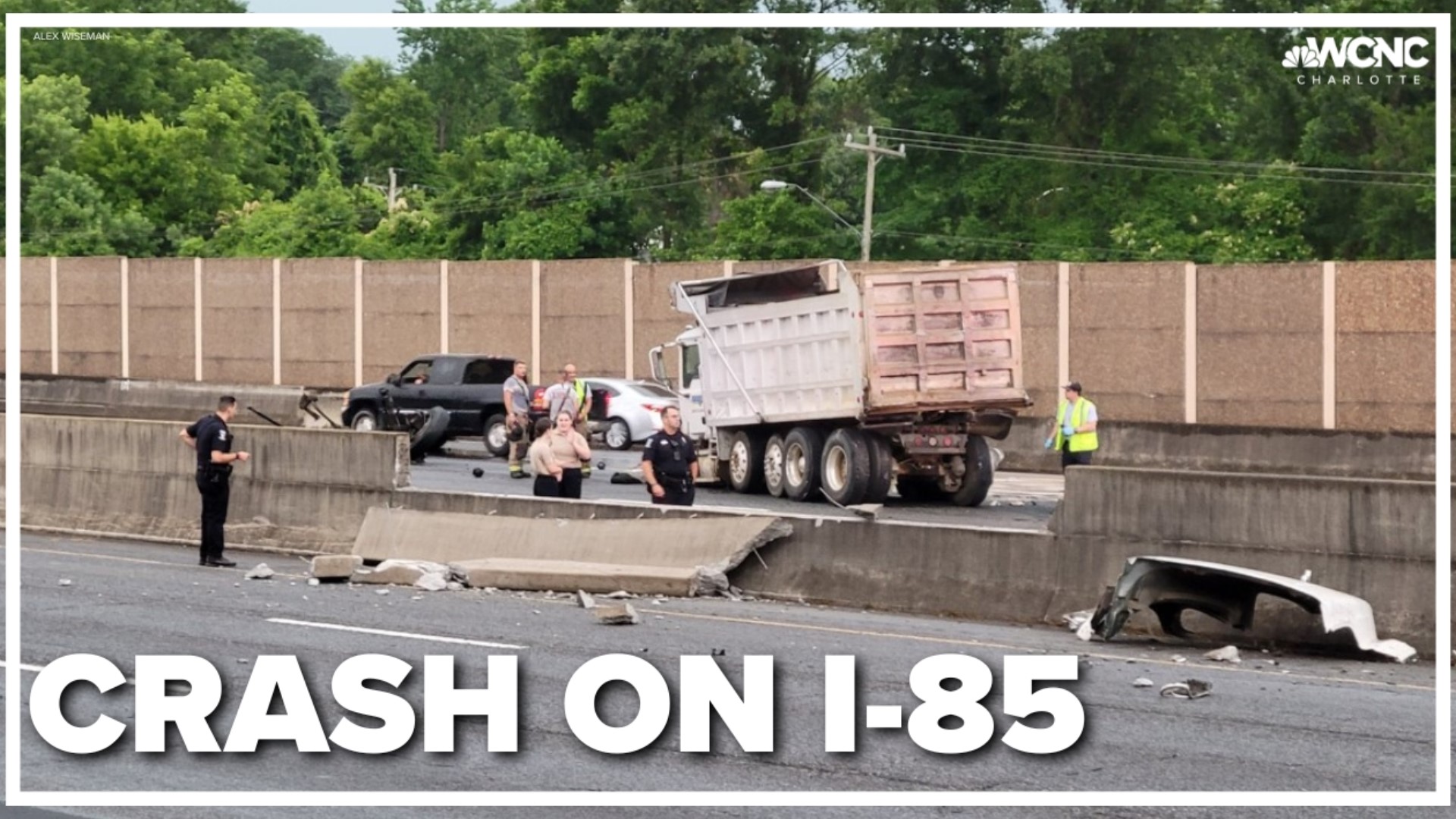 It happened on I-85 near Beatties Ford Road Thursday afternoon.