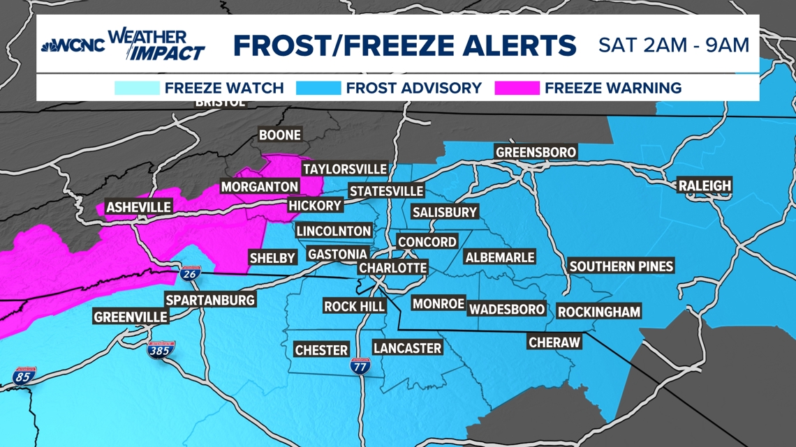First frost advisory of the year for the entirely of the Charlotte area ...