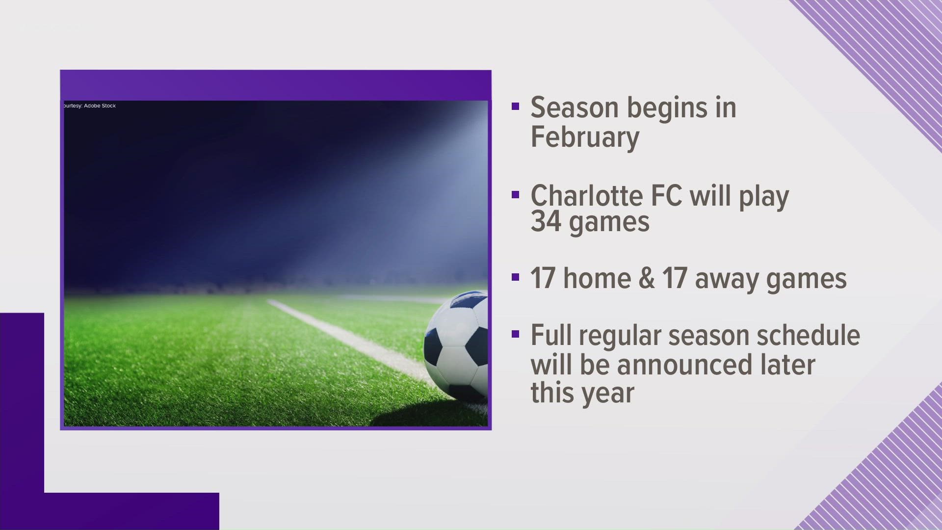 The full season schedule will be announced later this year.