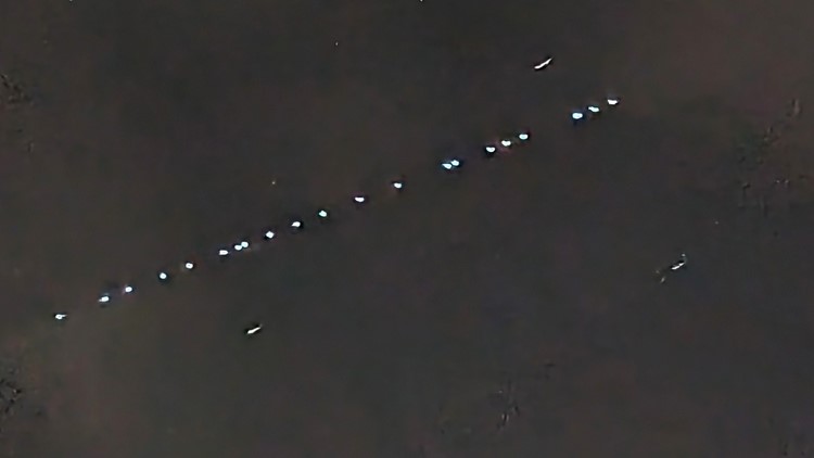 What's that 'line of lights' in the night sky?