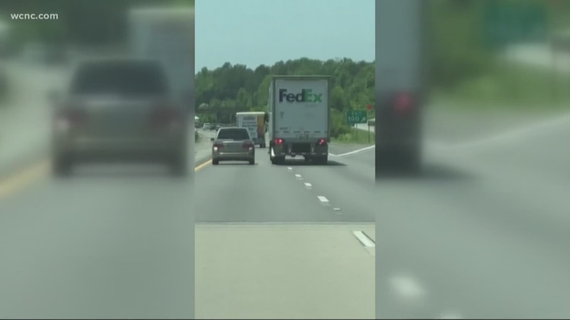 Shocking video appears to show a Fed-Ex truck running a minivan off the road in what appears to be road rage.