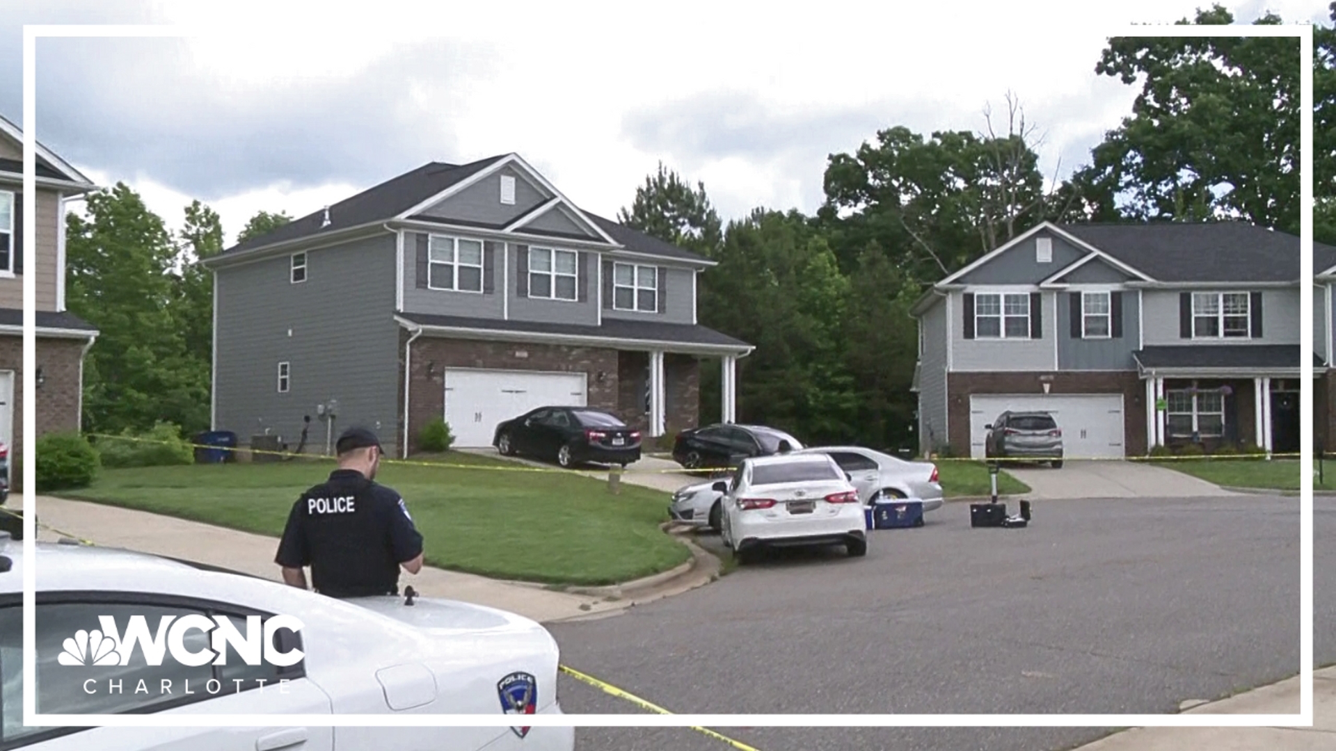 When officers arrived, they found three people dead inside the house.