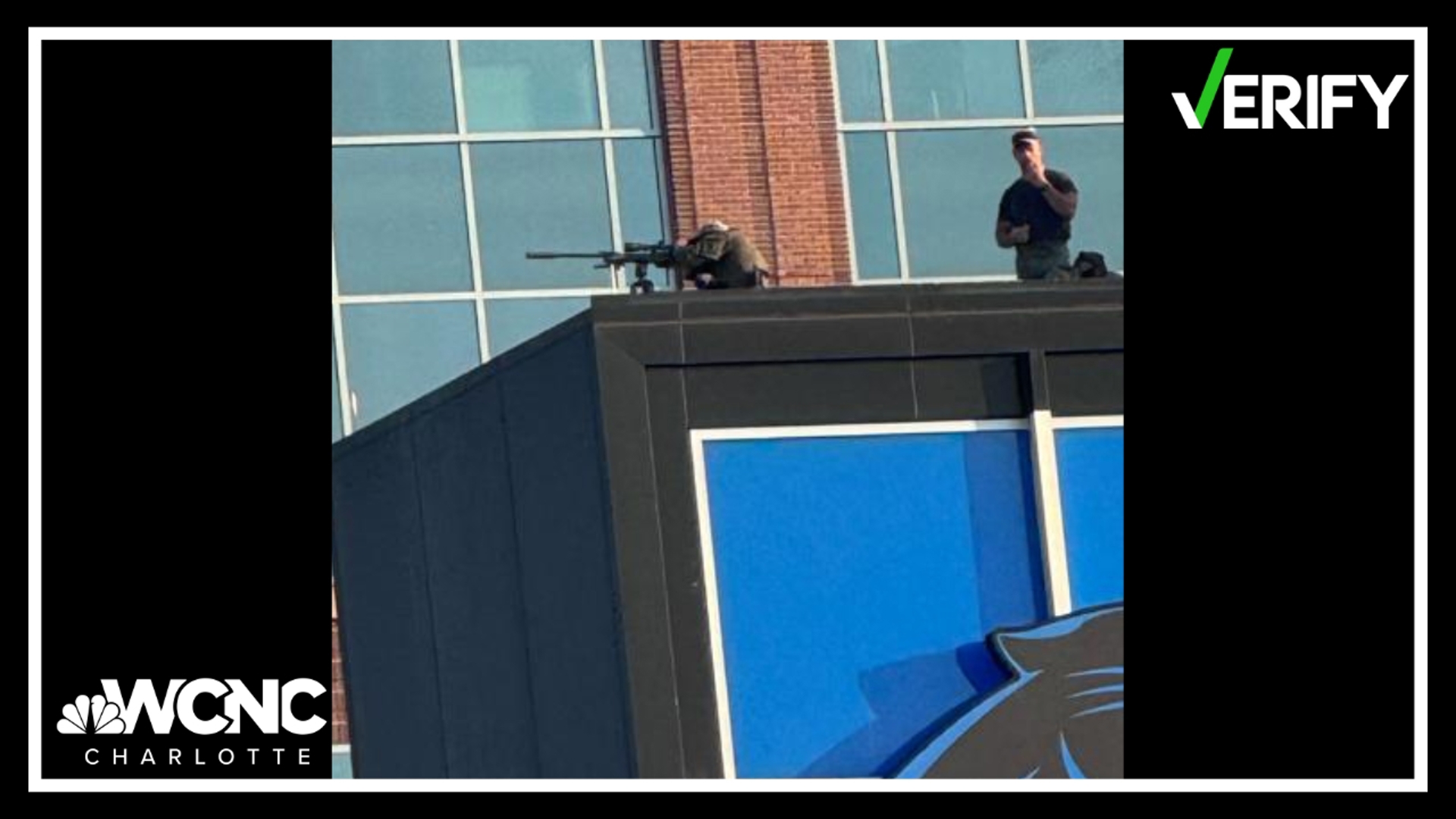 At the Panthers game yesterday many people spotted something they say they have not seen before at Bank of America Stadium.