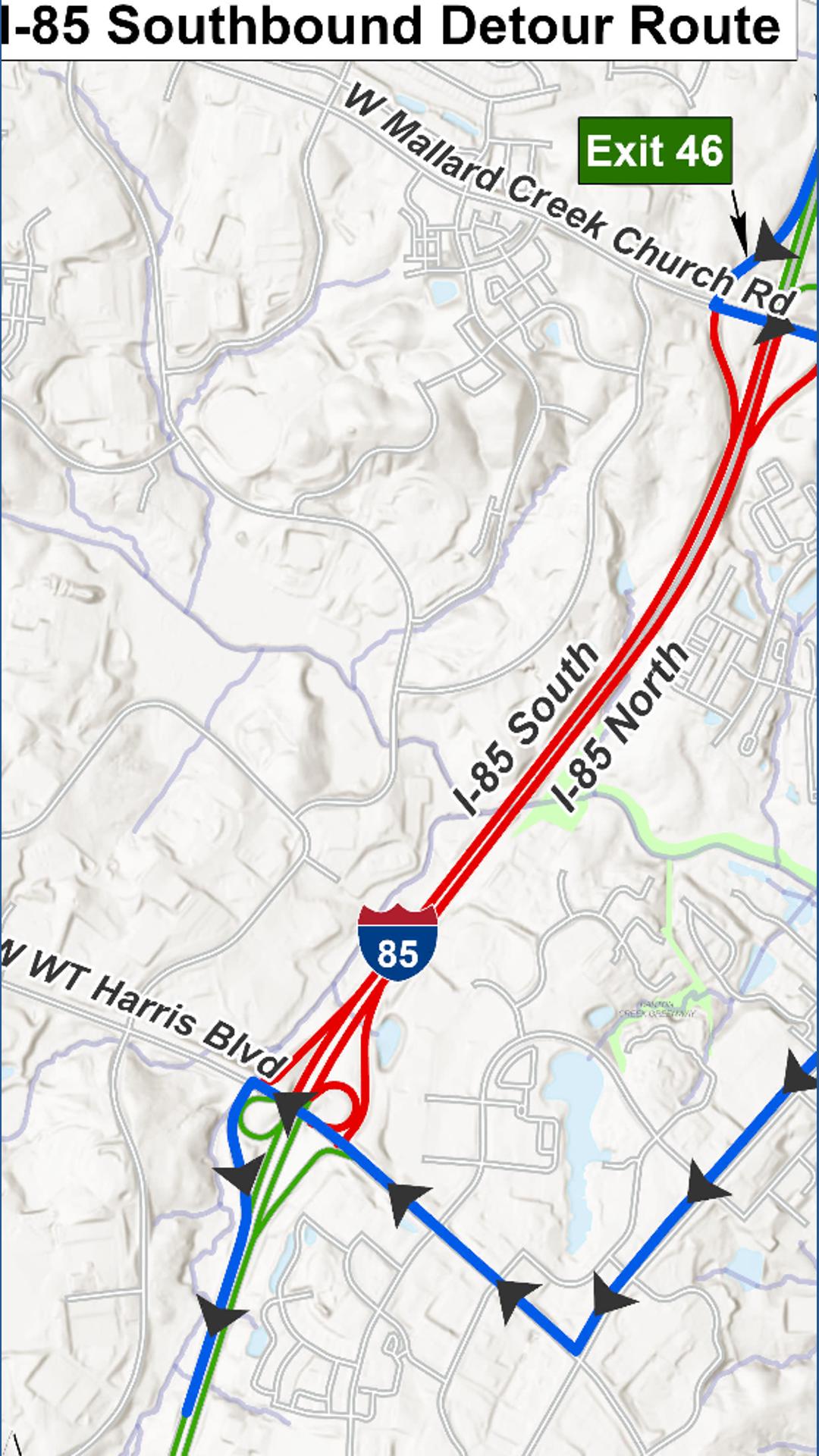 I-85 lanes closed overnight in northeast Charlotte until Friday