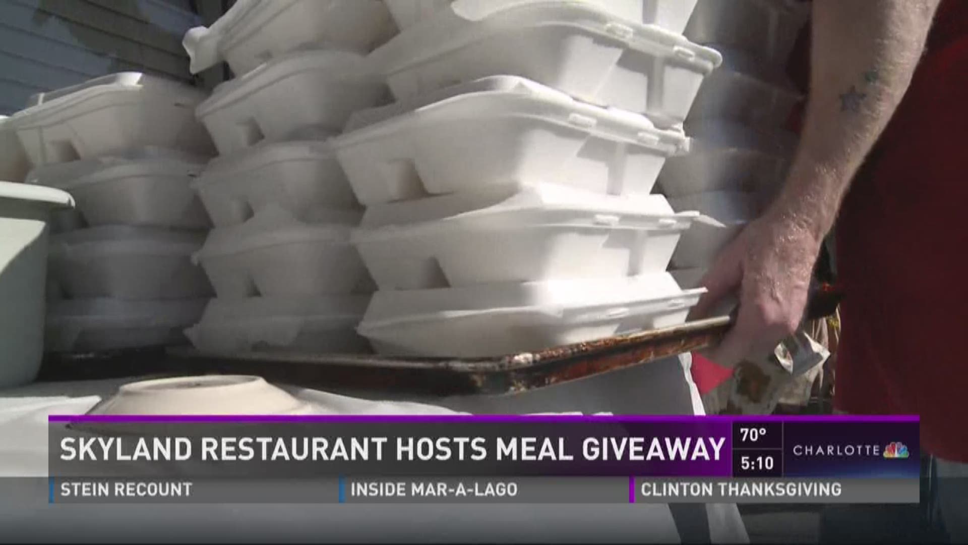 It's almost becoming a Charlotte tradition. A Charlotte restaurant gives away food on Thanksgiving for those in need.