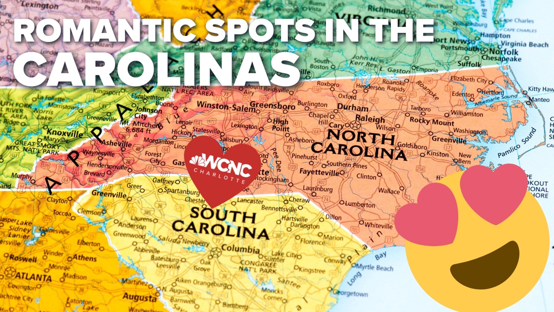 Travel and Leisure magazine lists the most romantic spots in every state. Here are the best spots in the Carolinas!