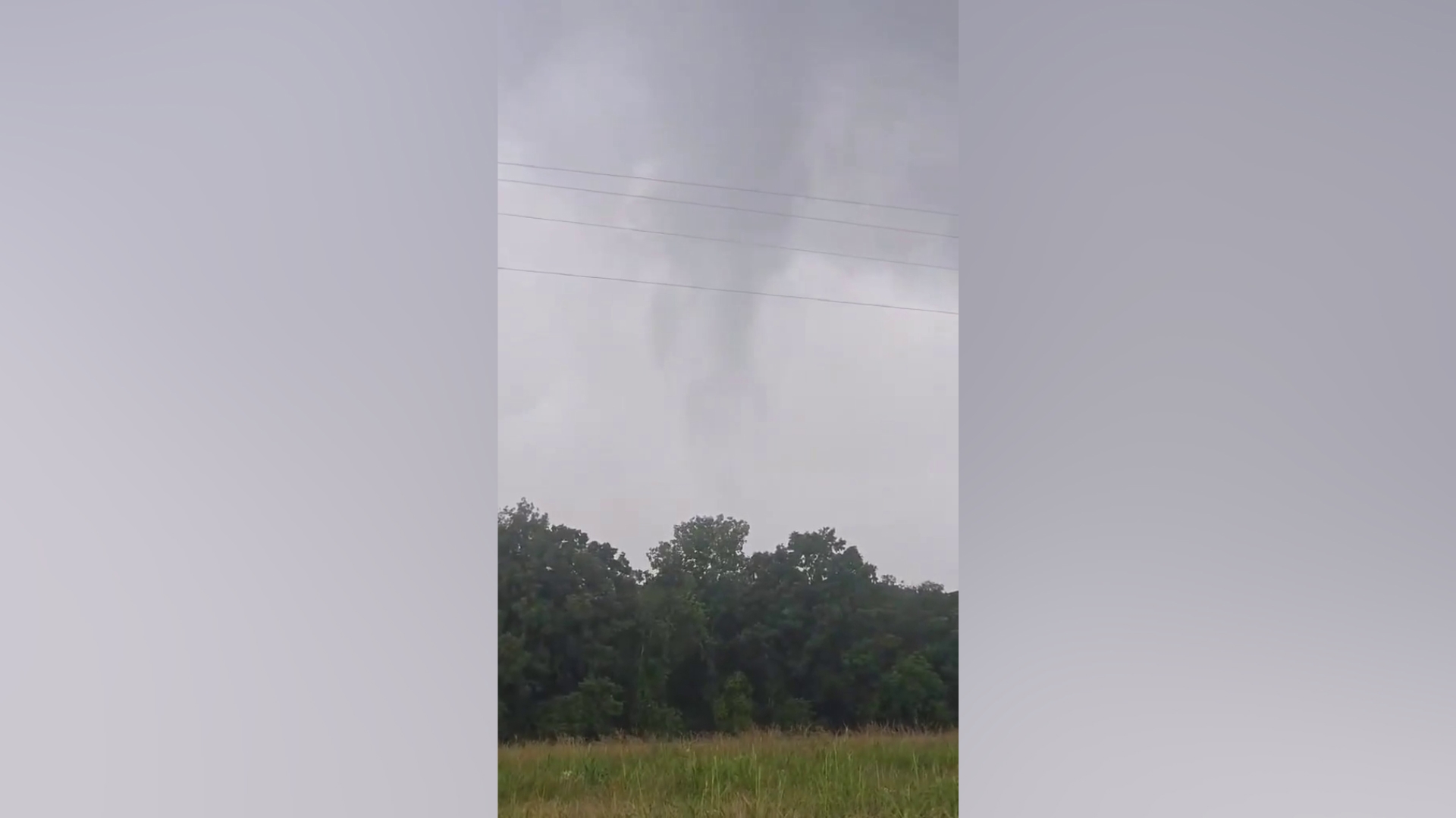 Video of possible brief tornado in York County, South Carolina on May 30, 2025.
