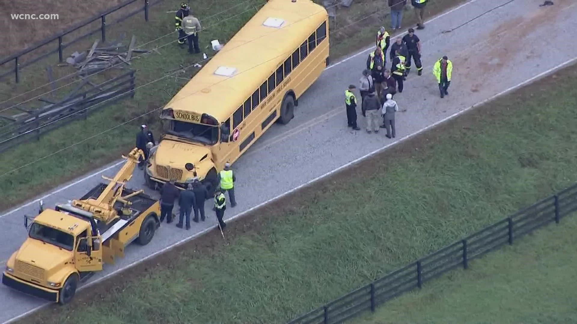 Four students who were on the bus are now being treated at the hospital.