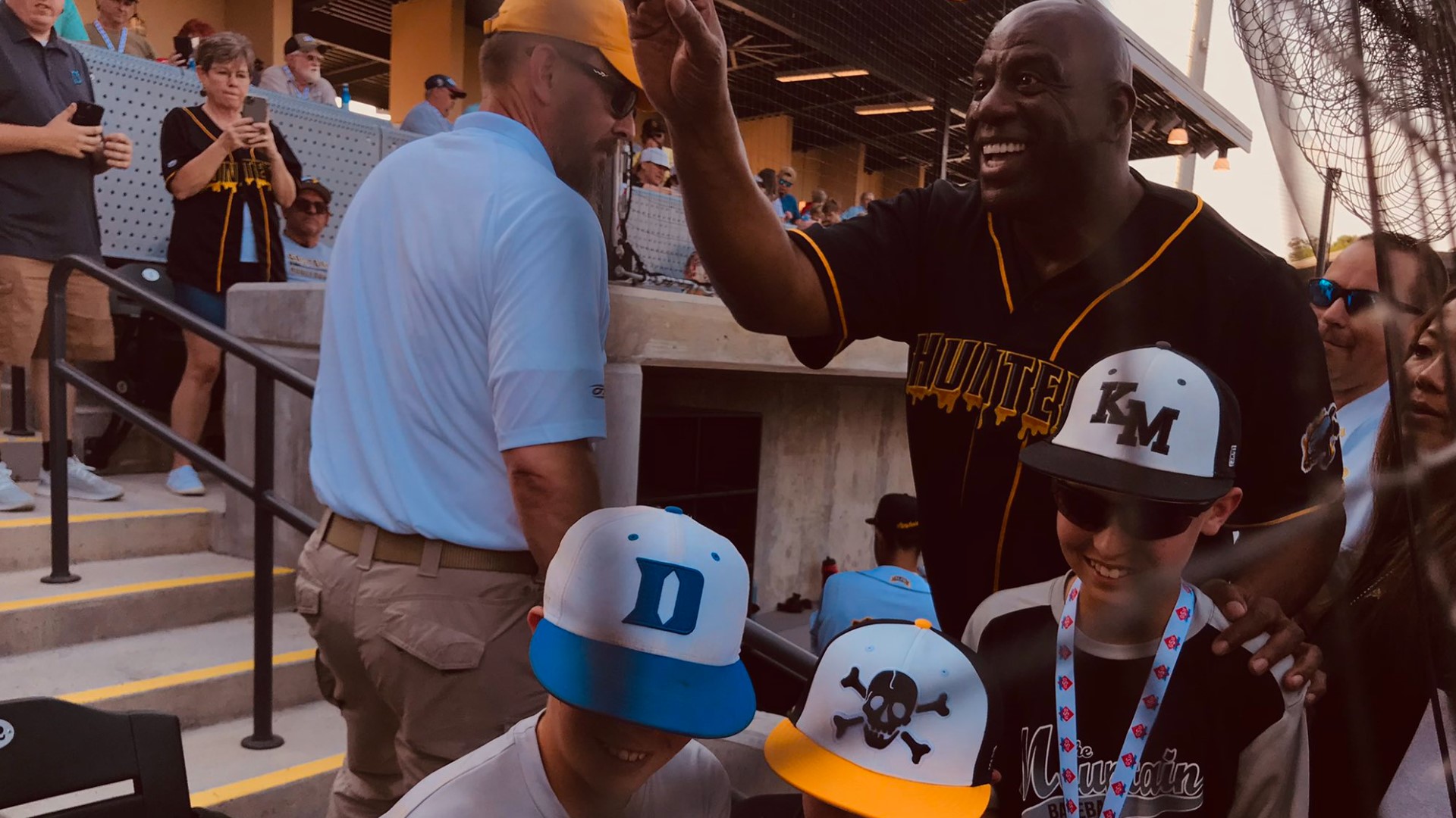 The Gastonia Honey Hunters are ready to start their inaugural season on Thursday, May 27, and they brought in a special guest to swing into action.