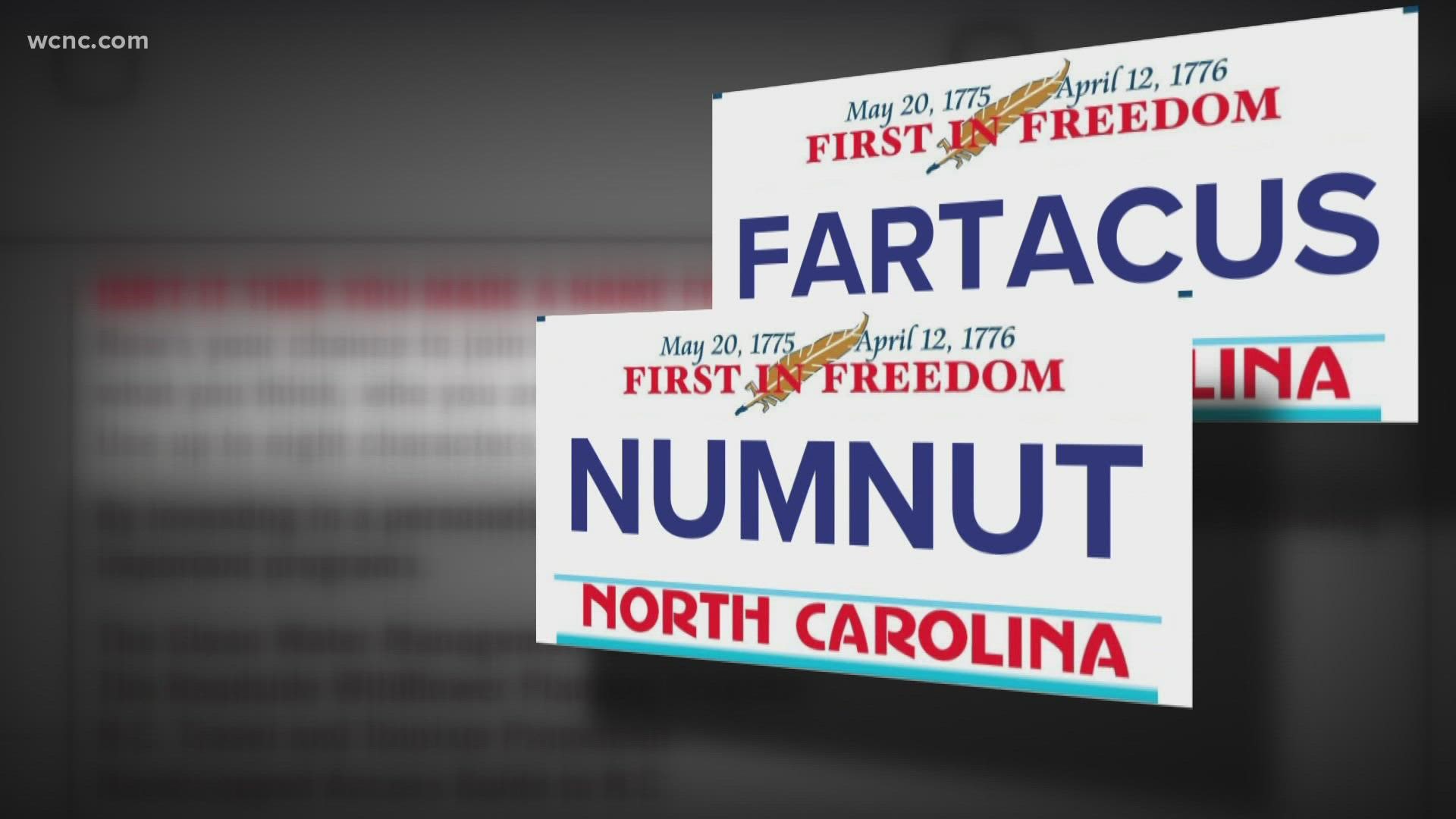 There License Plates Were Rejected In North Carolina Wcnc