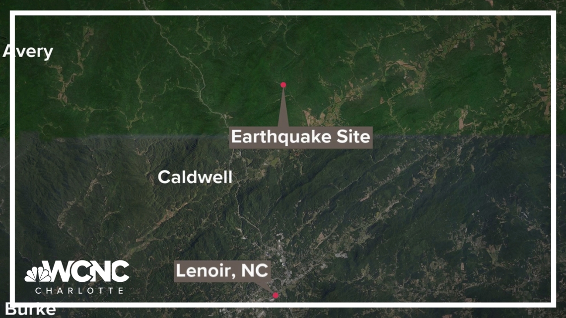 Earthquake hits rural area of ​​Caldwell County