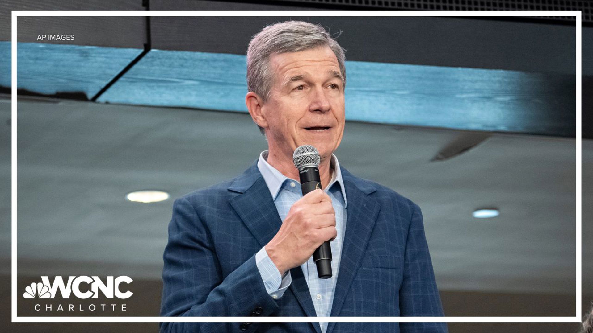 Gov. Cooper is discussing Helene recovery efforts after meeting with local government leaders in Morganton, North Carolina.