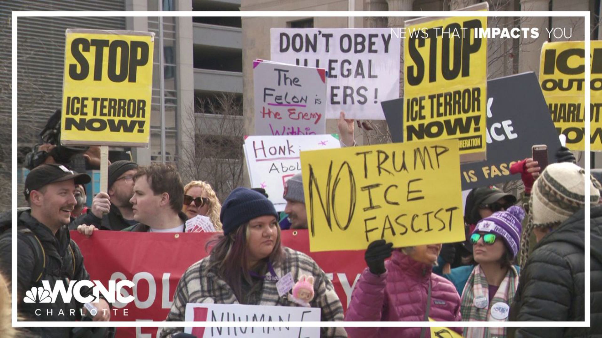 'ICE Out' rally draws hundreds to Uptown Charlotte | wcnc.com