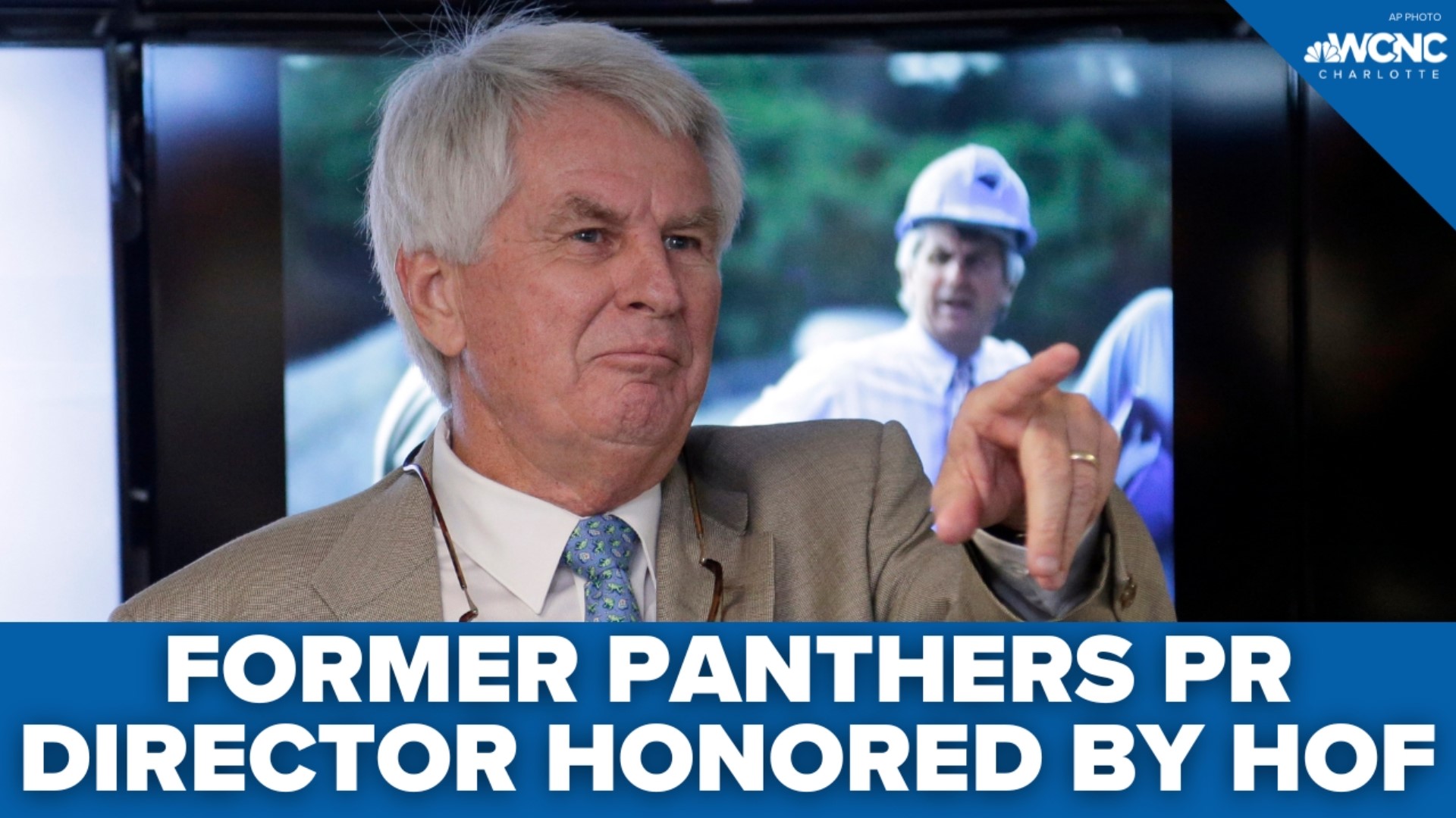 Ahead of former Carolina Panthers linebacker Sam Mills' enshrinement into the Pro Football Hall of Fame, another Panthers great was recognized in Canton, Ohio.