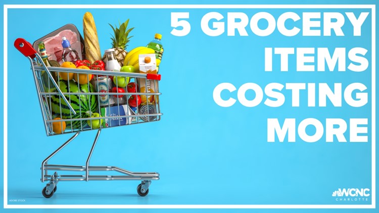 Which 5 grocery items are costing your more, and why?