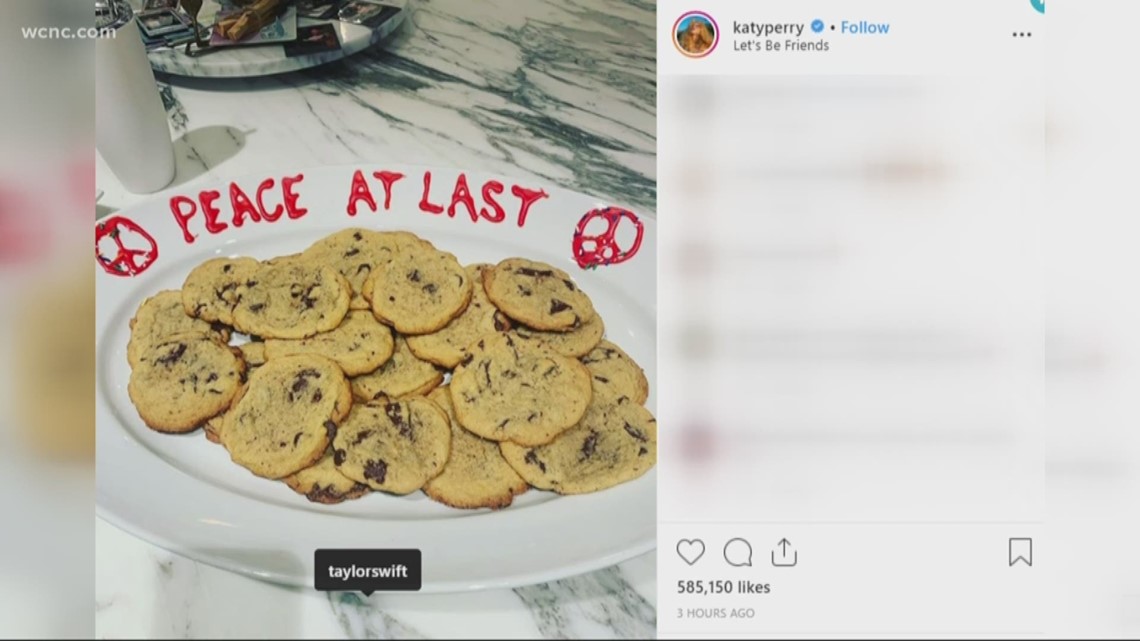 Katy Perry Uses Cookies To Declares Peace In Long Running Feud With Taylor Swift Wcnc Com