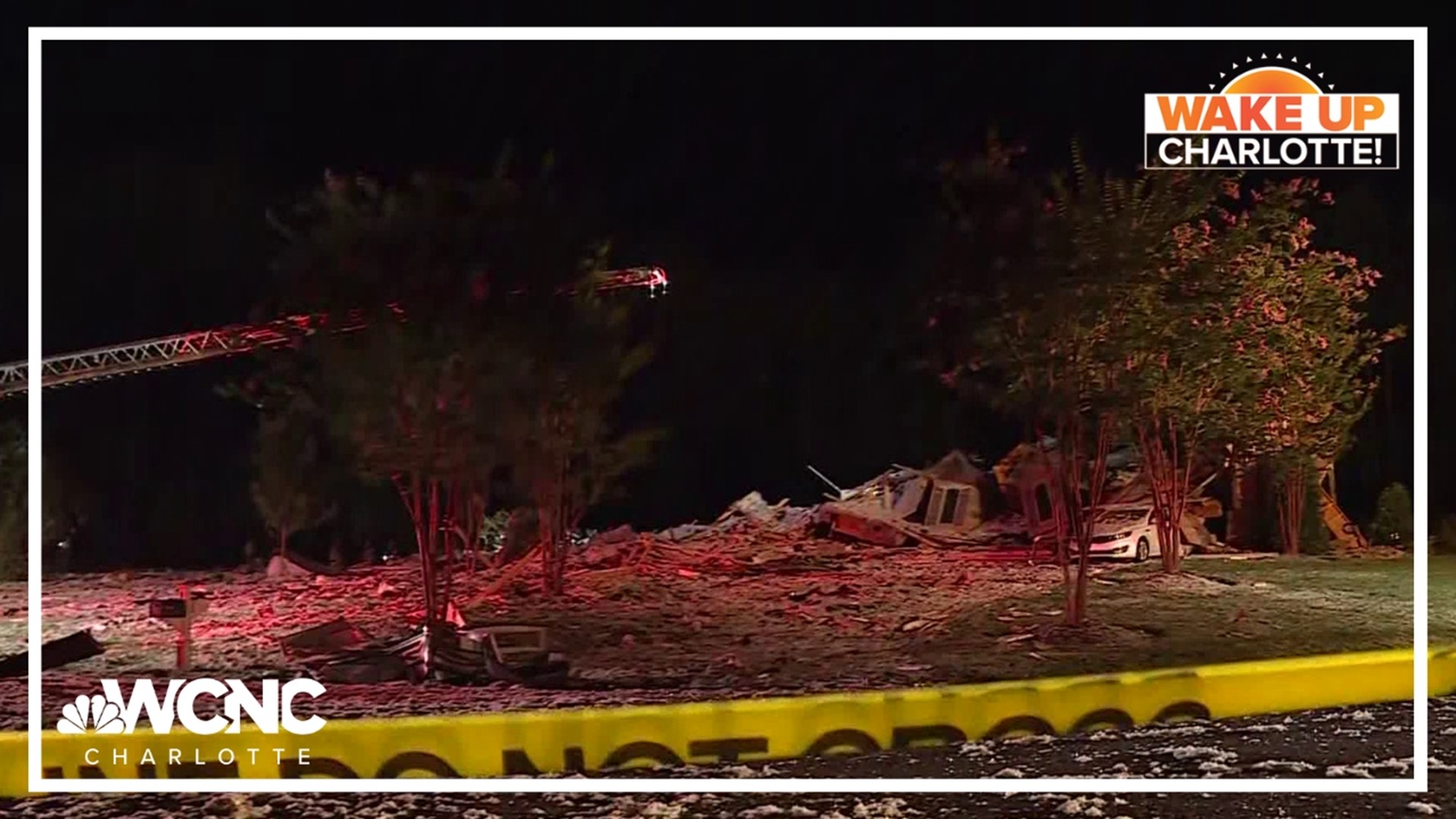 One person was taken to the hospital after a house explosion near Lake Norman in Mooresville overnight, officials said.