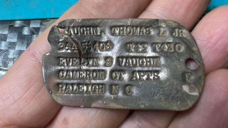 Dog tags belonging to WWII veteran from NC found in Italy
