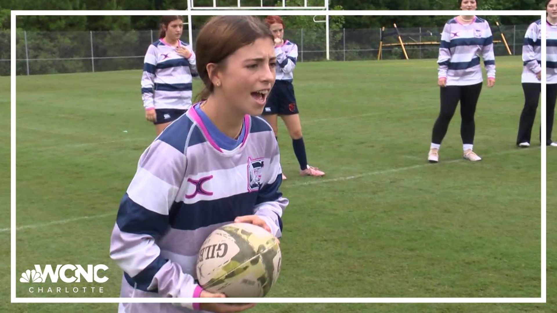 Clover Middle School has the first and only all-girls middle school rugby team in the Southeast. They're having to learn and play the game a little differently.